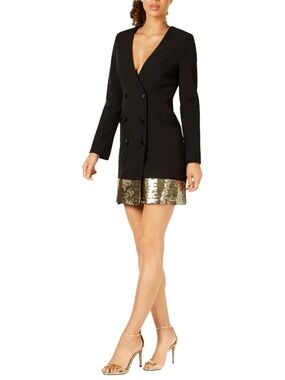 Laundry By Shelli Segal black tuxedo dress size 0‎